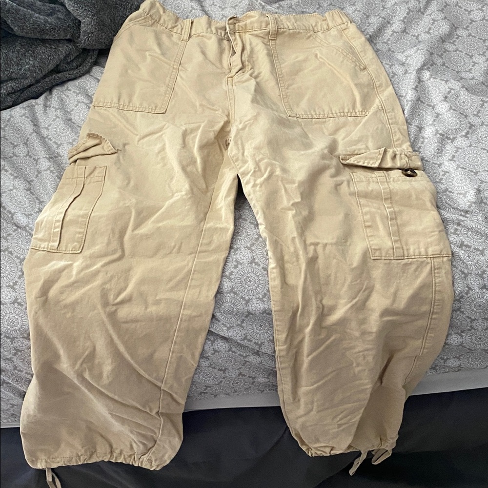 Beige Cargo Pants